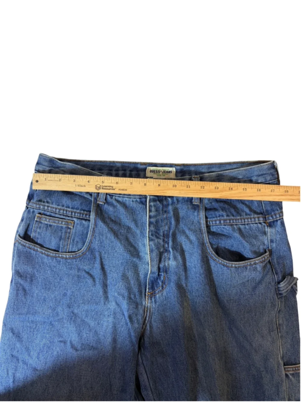 Vintage Guess Jeans USA Made Carpenter Denim Baggy Workwear Size 36